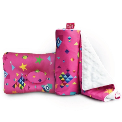Monster Park-兒童專用棉被枕頭寢具套組-火箭套組 #兩款