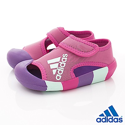 adidas童鞋 輕量護趾鞋款 NI7198桃粉(小童段)