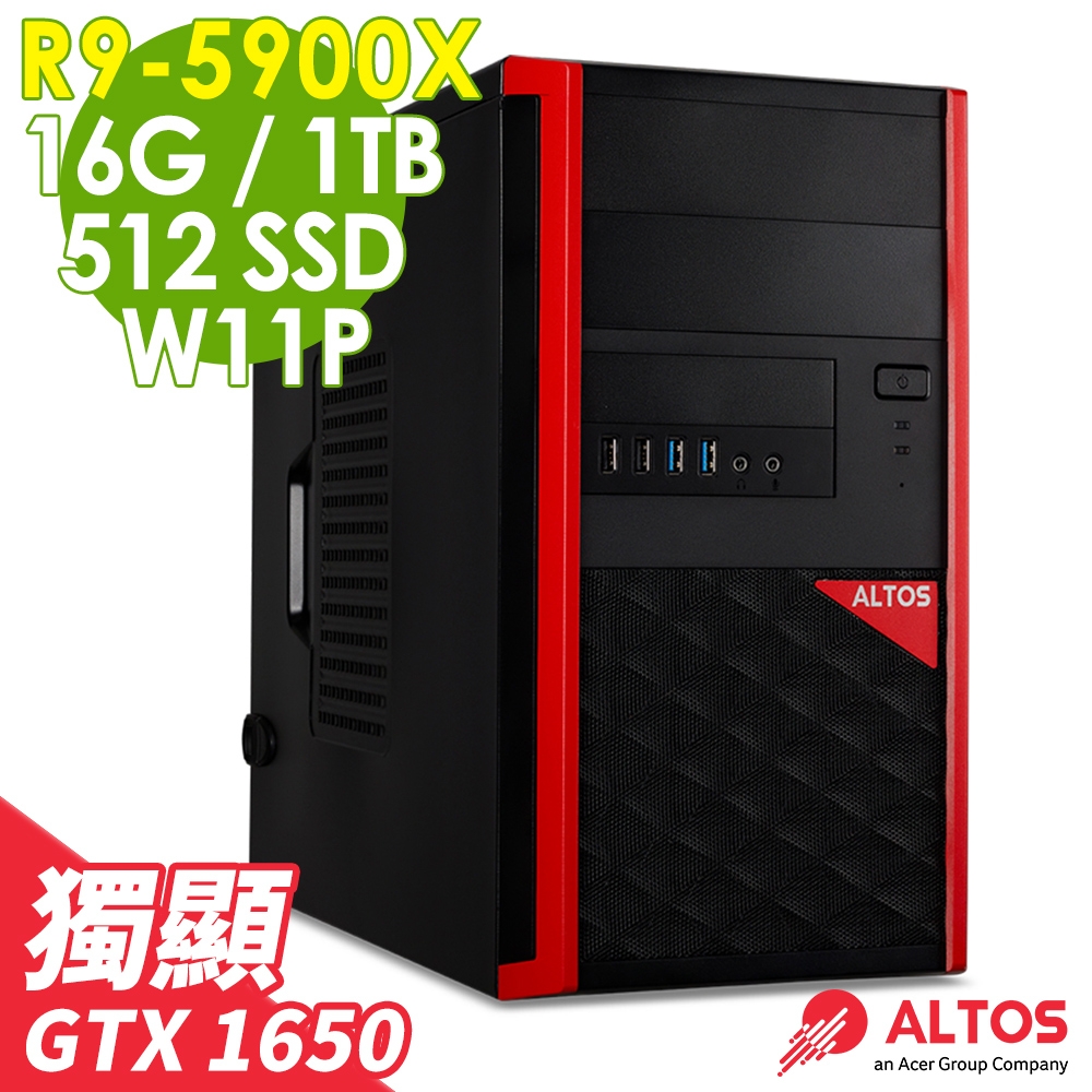 Acer Altos P15F7 繪圖工作站 (R9-5900X/16G/512SSD+1TB/GTX1650 4G/500W/W11P)