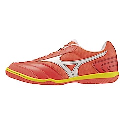 Mizuno MRL Sala Club IN [Q1GA230380] 男 足球鞋 運動 訓練 室內 耐磨 皮革 橘黃