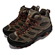 Merrell 戶外鞋 Moab 3 Mid GTX 男鞋 中筒 防水 真皮 支撐避震 耐磨黃金大底 登山 綠 黑 ML035791 product thumbnail 1