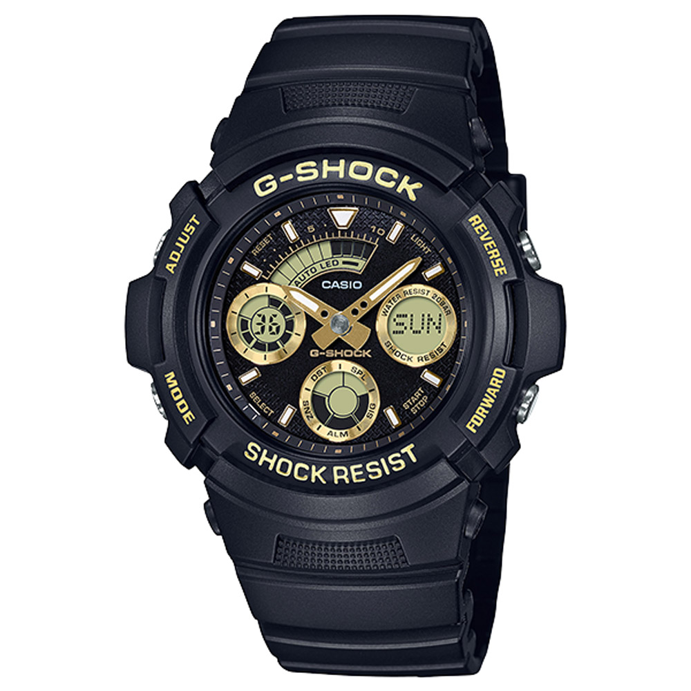 G-SHOCK 金色潮流無限雙顯錶(AW-591GBX-1A9)-金/46.4mm