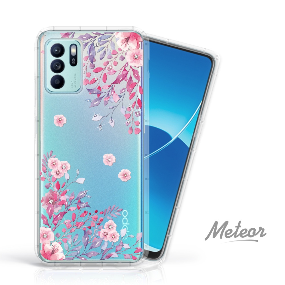 Meteor OPPO Reno6 Z 5G 奧地利水鑽殼 - 春日微風