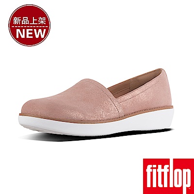 FitFlop CASA GLIMMERSUEDE LOAFERS-粉金色