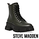 STEVE MADDEN-TANKER 經典綁帶字母厚底中筒靴-墨綠色 product thumbnail 1