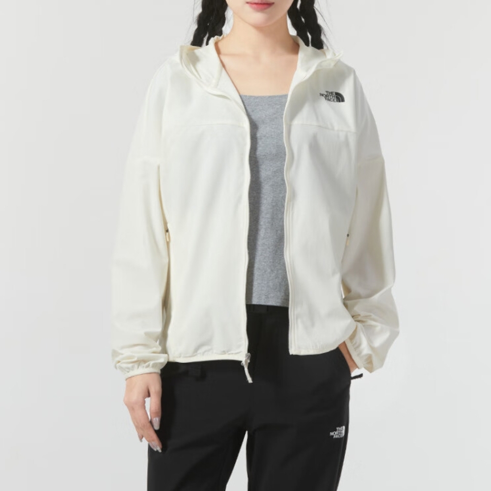 The North Face 北臉 外套 女款 運動連帽外套 W NEW ZEPHYR WIND JACKET 白 NF0A7WCPQLI