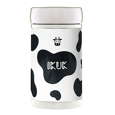 IKUK艾可 陶瓷保溫杯超商杯400ml純淨乳牛