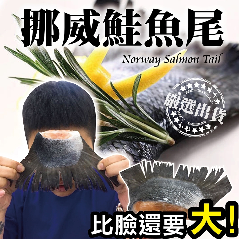 【海陸管家】極品Q嫩鮭魚尾 5包(每包5尾/共約400g)