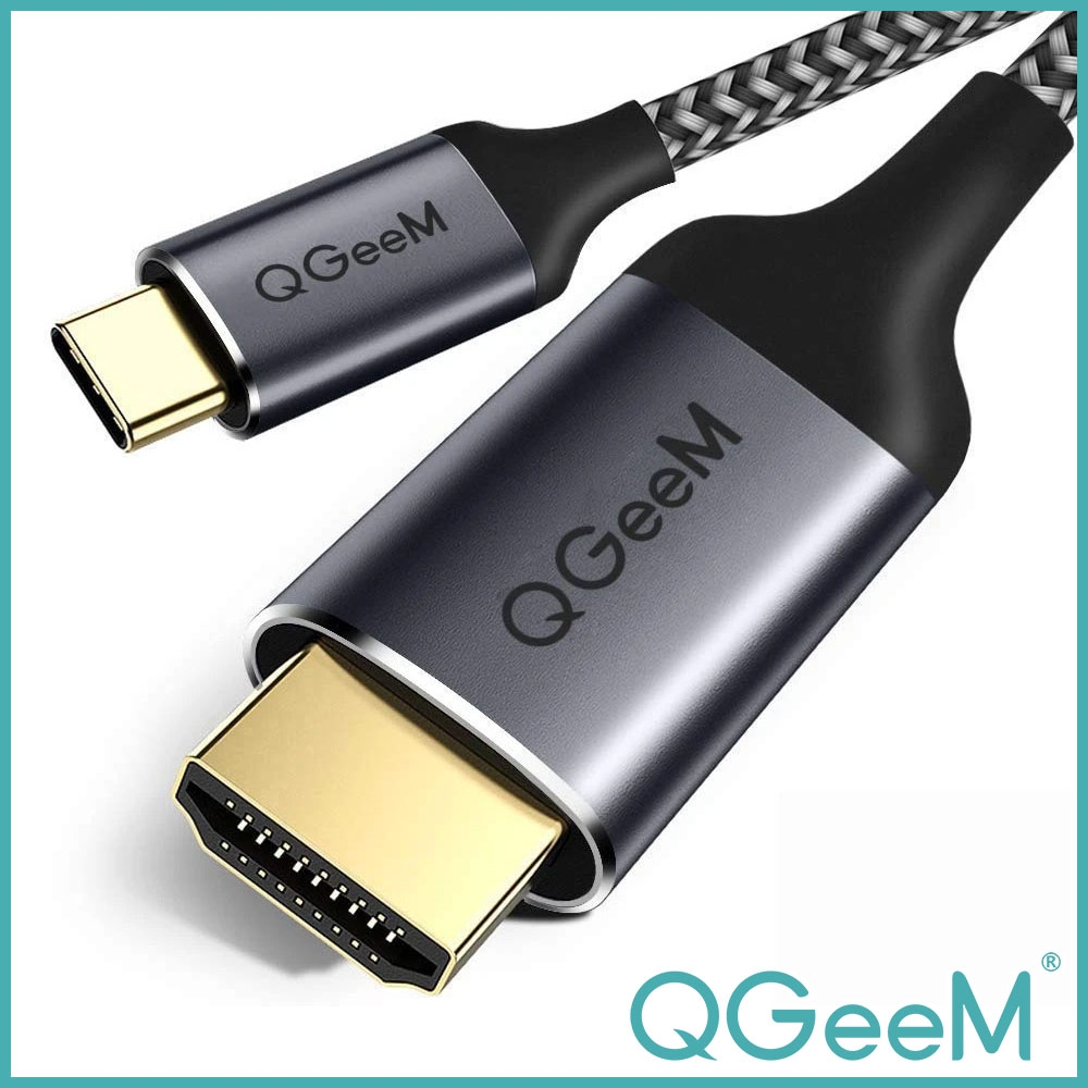 【美國QGeeM】Type-C轉HDMI鍍金口4K/60Hz高畫質影音傳輸線 1.2M