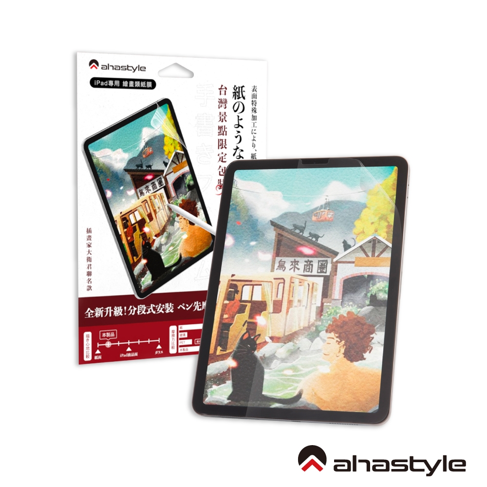 AHAStyle 類紙膜/肯特紙 iPad 12.9吋 保護貼 繪圖/筆記首選 (台灣景點包裝限定版)