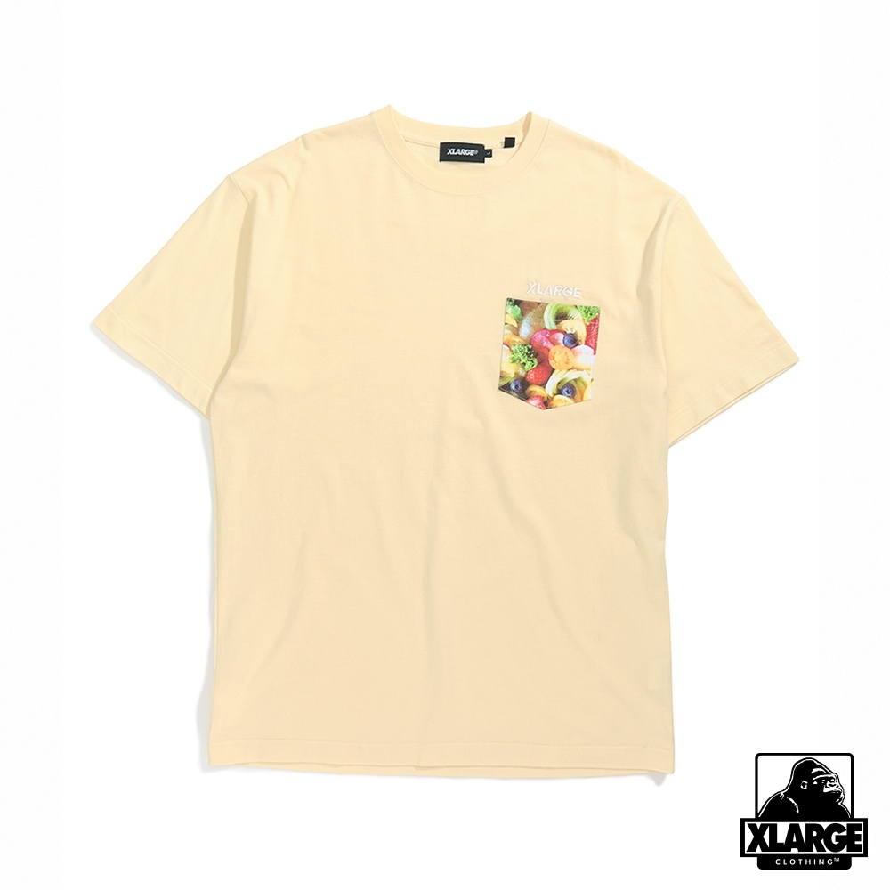 XLARGE S/S INGREDIENTS STANDARD POCKET短袖T恤-黃