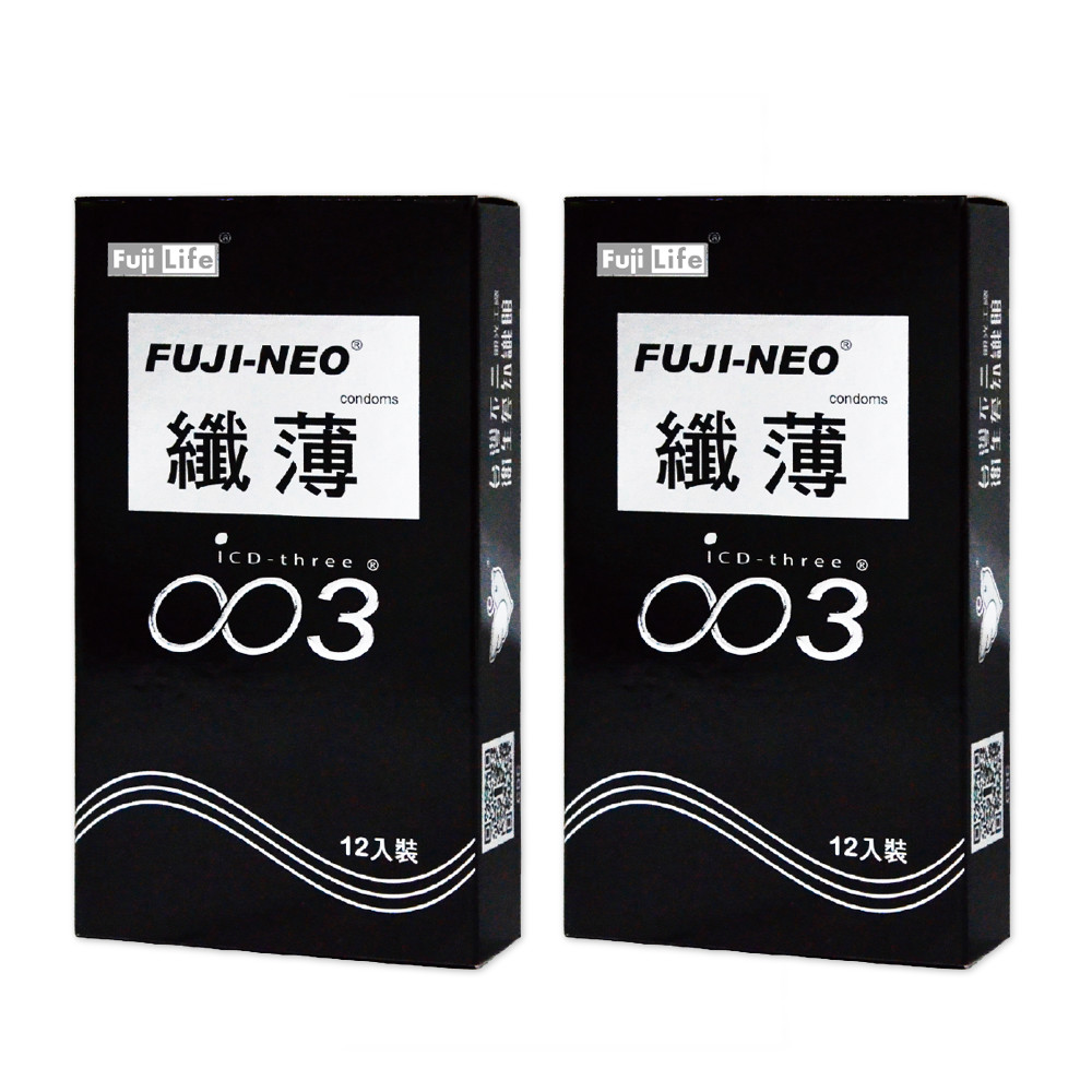 FUJI-NEO 不二新創 纖薄003 衛生套 保險套 12入/盒x2盒