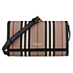 BURBERRY  Icon Stripe 直條紋釦式翻蓋斜背包(卡其X黑邊)mini product thumbnail 1