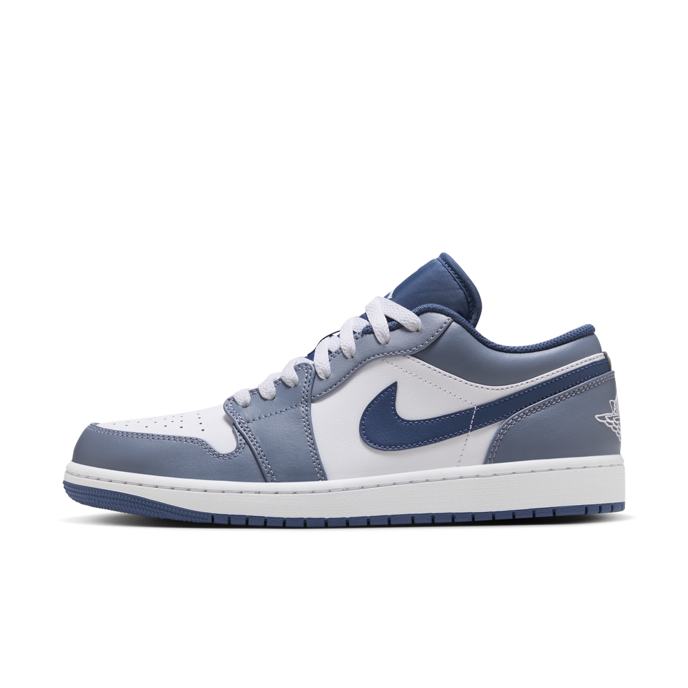 NIKE AIR JORDAN 1 LOW 男休閒運動鞋-灰藍白-553558414