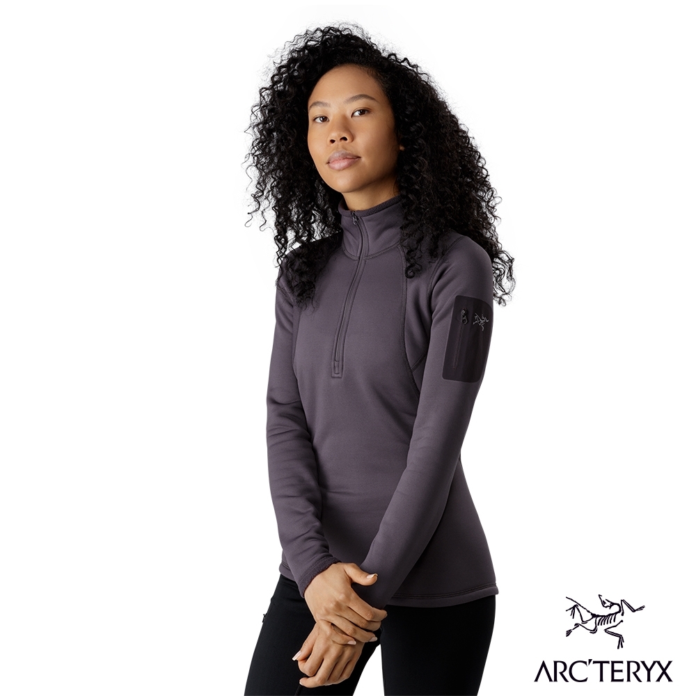 Arcteryx 始祖鳥 女 Rho AR 刷毛內層套頭衫 威士忌褐