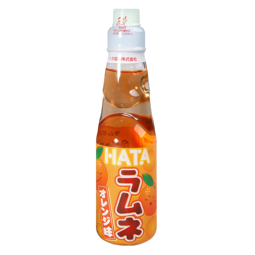 HATA 古早味彈珠汽水-橘子風味(200ml)