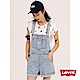 Levis 吊帶褲 女款 經典雙馬Logo 淺藍 product thumbnail 3