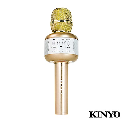 KINYO雙立體聲喇叭行動K歌麥克風(BDM500) 附贈炫光舞台燈