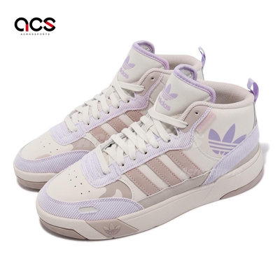 Adidas 休閒鞋 Post Up W 女鞋 象牙白 薰衣草紫 皮革 燈心絨 耐磨 愛迪達 IE1901