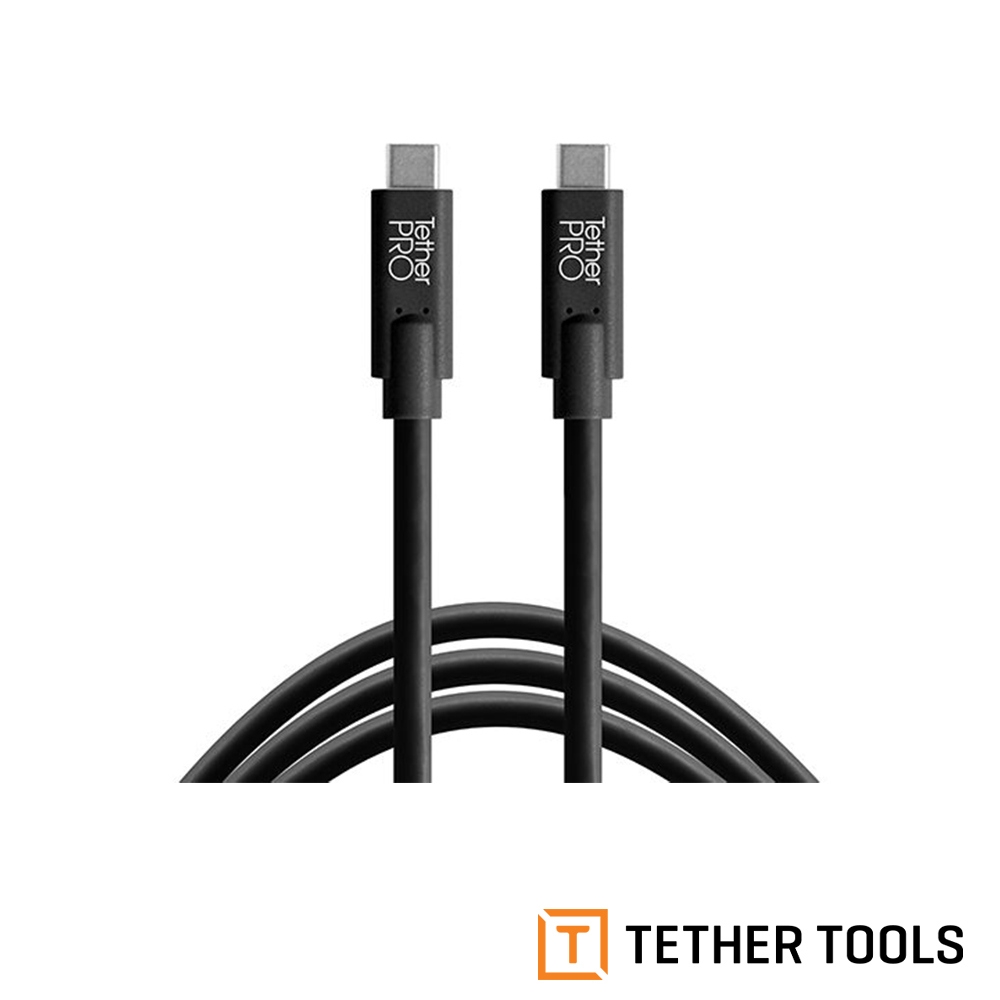 Tether Tools CUC15-BLK USB-C到USB-C PRO 傳輸線-4.6m 黑色