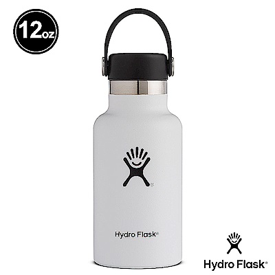 美國Hydro Flask 真空保冷/熱標準口鋼瓶 12oz/355ml 經典白