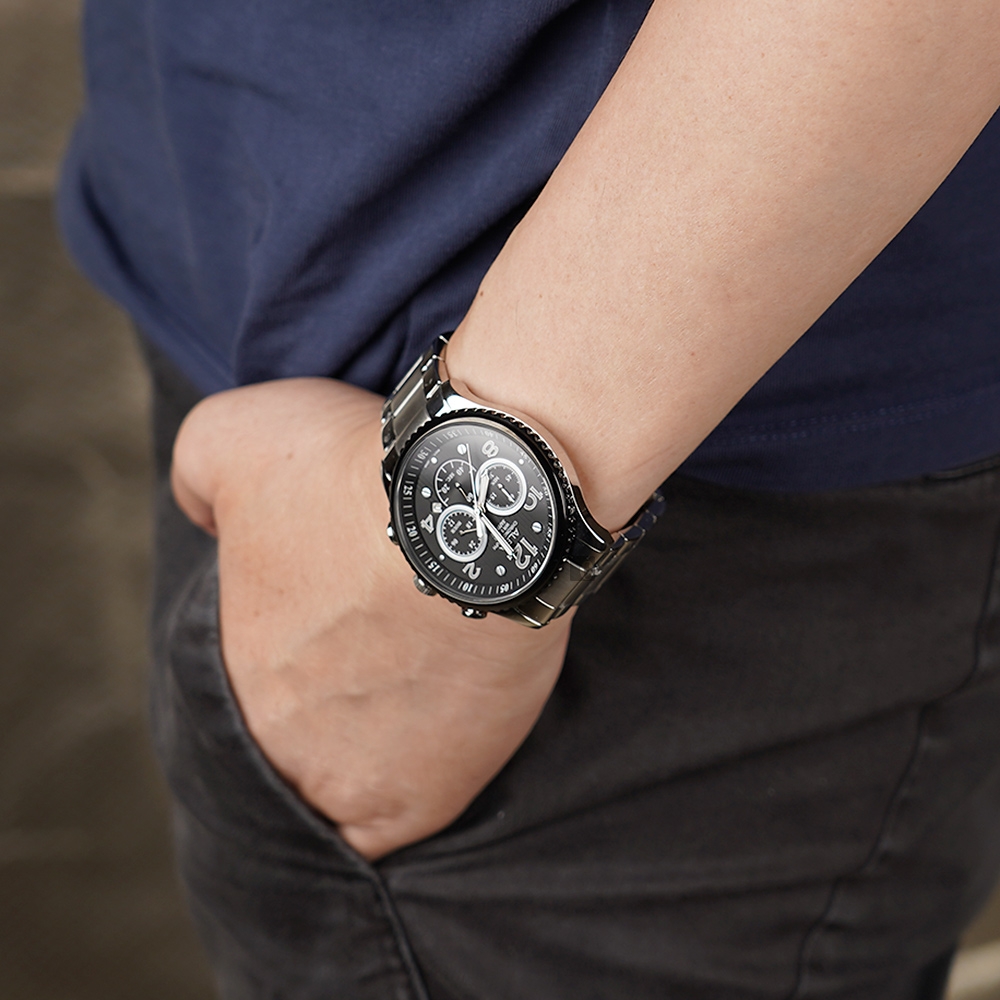 ALBA RACE 極限賽車計時腕錶(AT3971X1)-黑/45mm