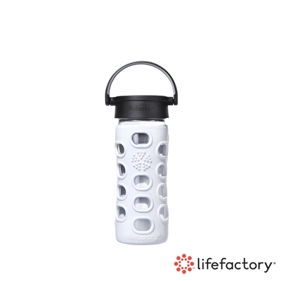 lifefactory 玻璃水瓶平口350ml-白色(CLAN-350-WHB)