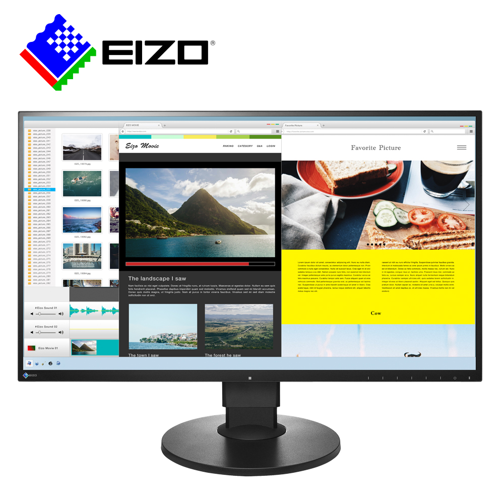 EIZO FlexScan EV2780黑色27吋TypeC輸入/薄邊框/低閃頻16:927型螢幕