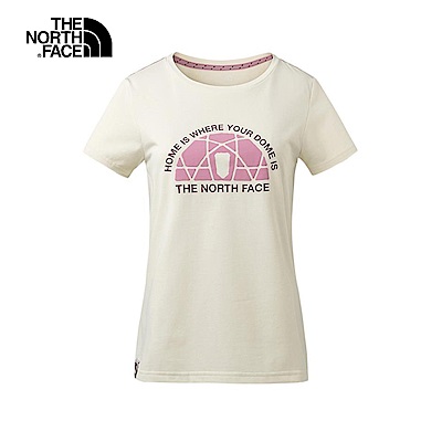 The North Face北面女款白色舒適透氣短袖T恤