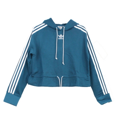 ADIDAS 女 CROPPED HOODIE 連帽T(長)