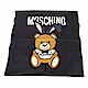 MOSCHINO Playboy 兔耳泰迪熊圖案絲質披肩(黑色) product thumbnail 1