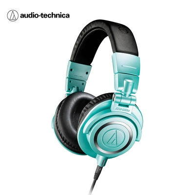 鐵三角 ATH-M50X IB 專業型監聽耳機-Tiffany藍