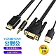 VGA轉HDMI公對公頭附外接音源轉接線-2米 product thumbnail 1