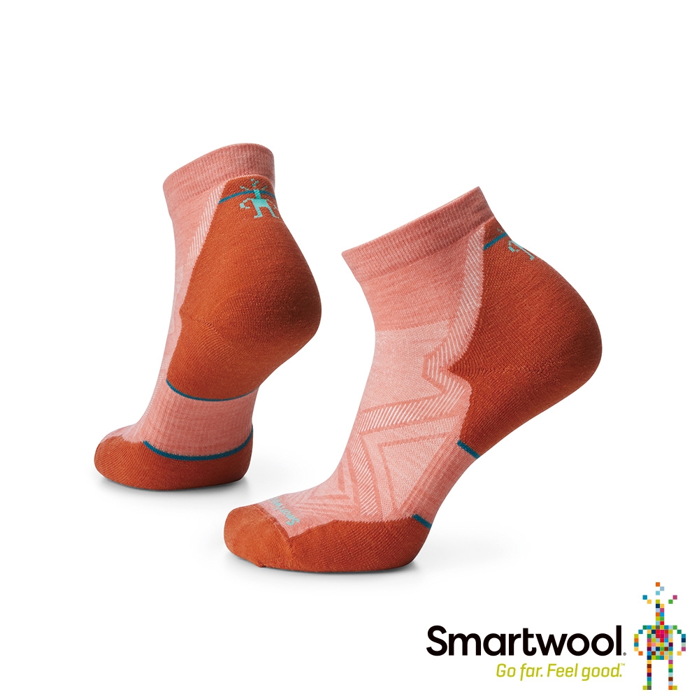 官方直營 Smartwool 女機能跑步局部輕量減震低筒襪 鮭魚粉