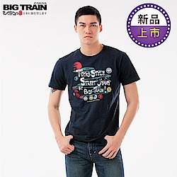 BigTrain和風家徽圓領短袖T男款-男-深藍