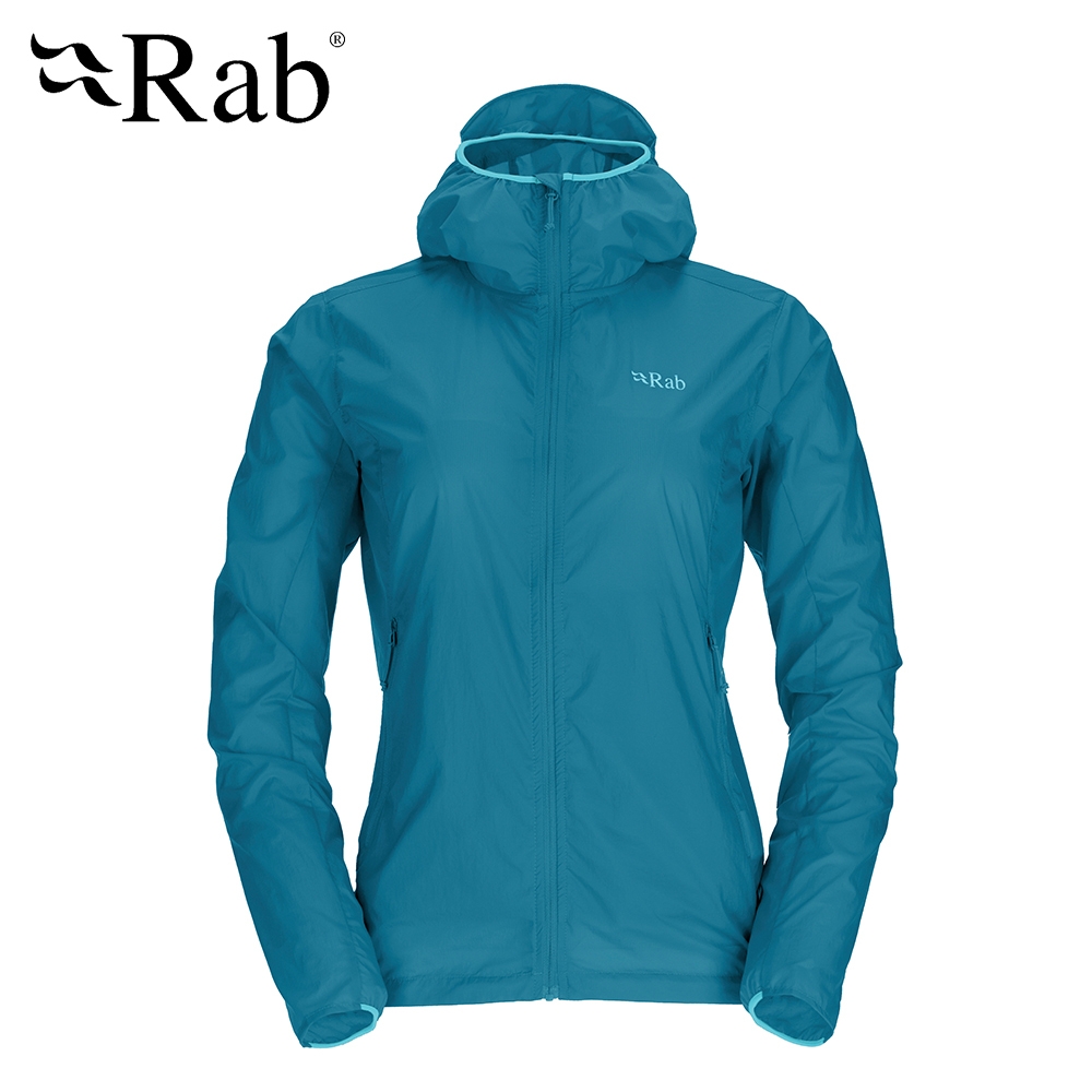 【英國 RAB】Vital Hoody Wmns 輕量防風防潑水連帽外套 女款 群青藍 #QWS50