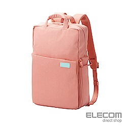 ELECOM 帆布3WAY薄型後背包OF04(限定色)-L粉紅