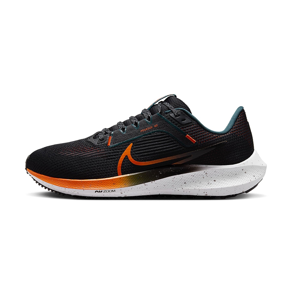 Nike Air Zoom Pegasus 40 男黑橘小飛馬運動緩震路跑慢跑鞋FQ8723-010