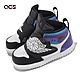 Nike 學步鞋 Sky Jordan 1 TD 黑 白 紫 童鞋 小童 喬丹 魔鬼氈 BQ7196-154 product thumbnail 1