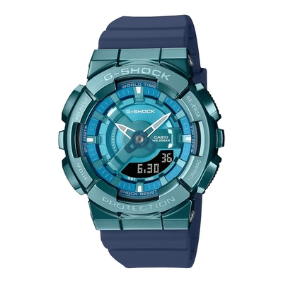 CASIO卡西歐 G-SHOCK金屬風格雙顯錶(GM-S110LB-2A)