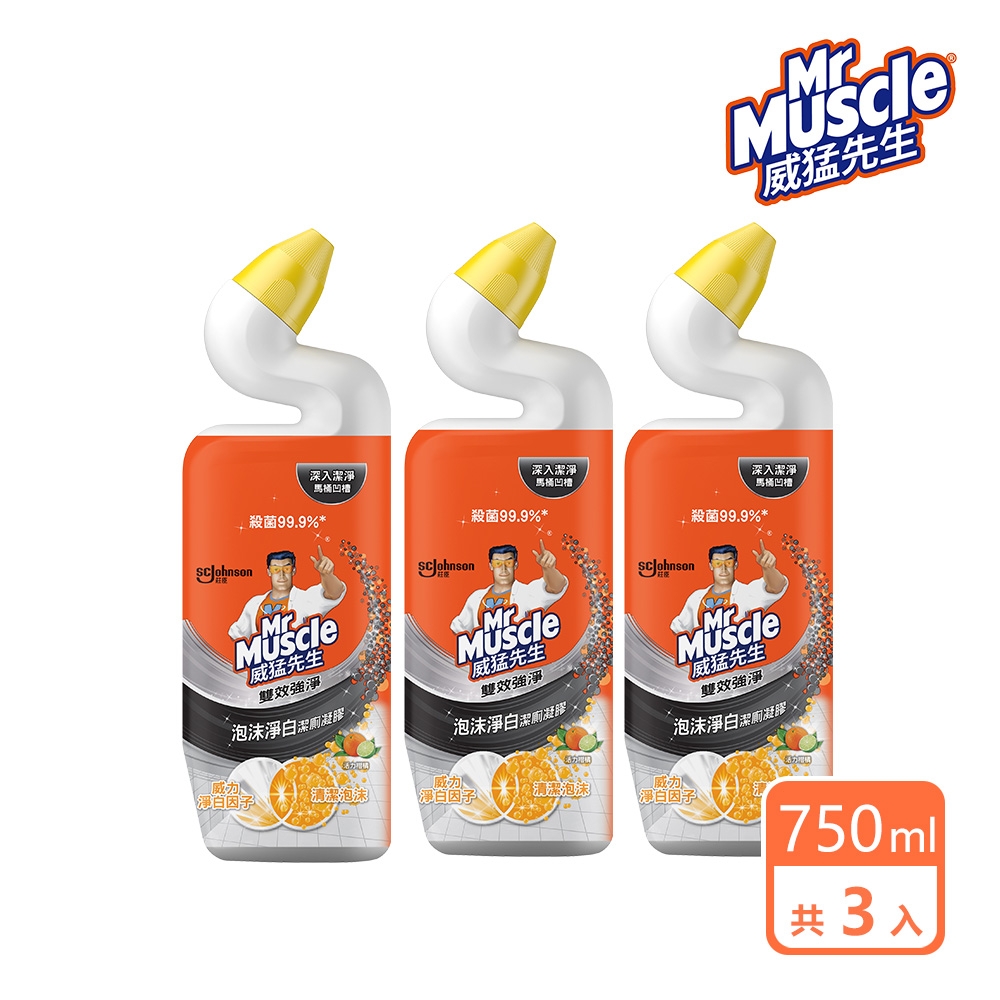 3入組 | 威猛先生 泡沫淨白潔廁凝膠750ml