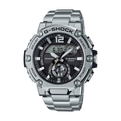 CASIO卡西歐 G-SHOCK 藍牙 太陽能 碳纖維防護 GST-B300SD-1A_50mm