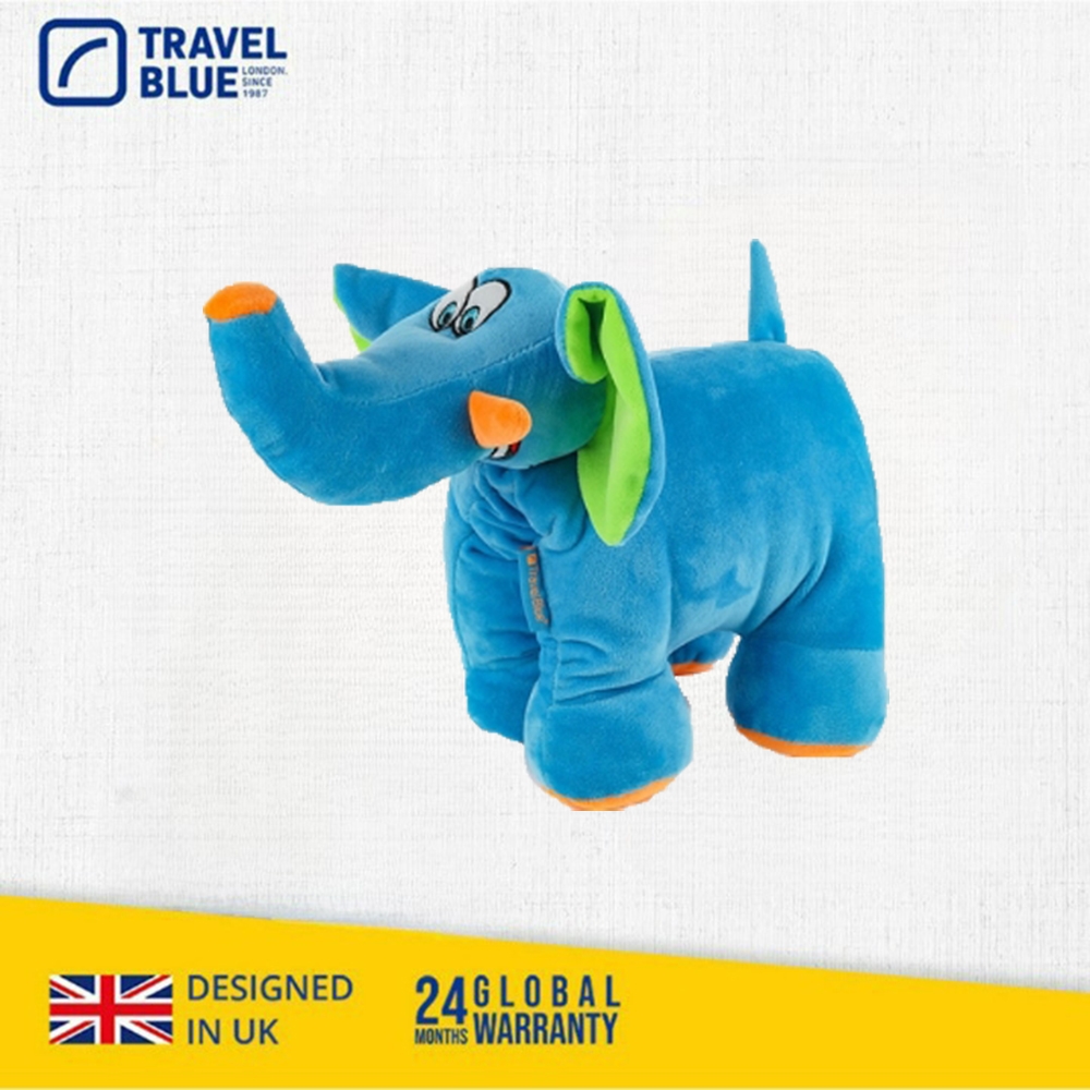 【 Travel Blue 藍旅 】 Trunky 小象壯壯 兒童靠枕/抱枕  TB289