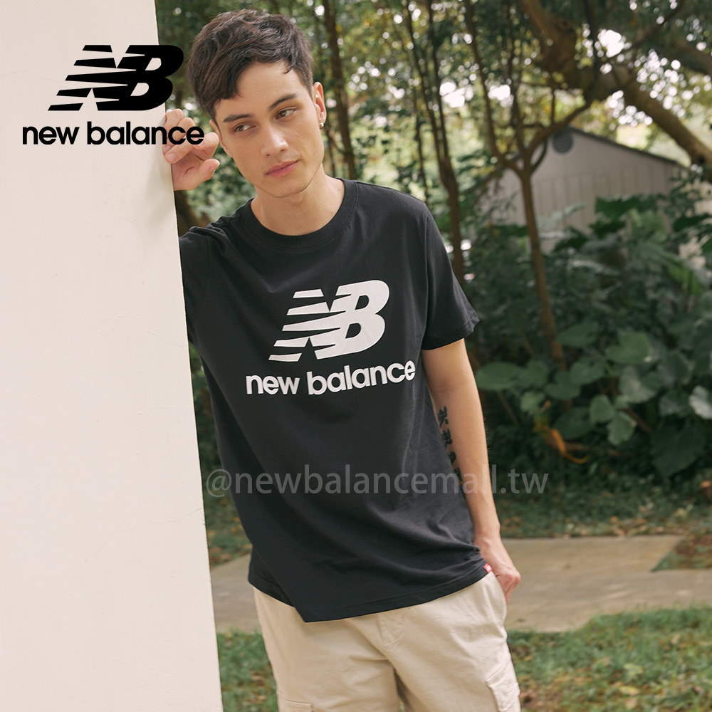 [New Balance]NB短袖上衣_男性_黑色_AMT01575BK