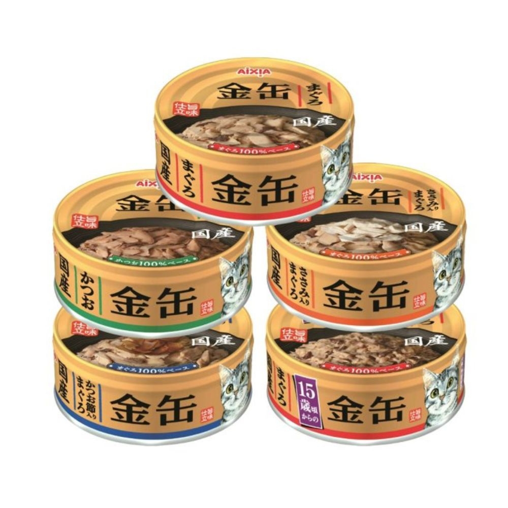 日本AIXIA愛喜雅-金缶系列 70g x 24入組(下標2件+贈送泰國寵物喝水神仙磚)