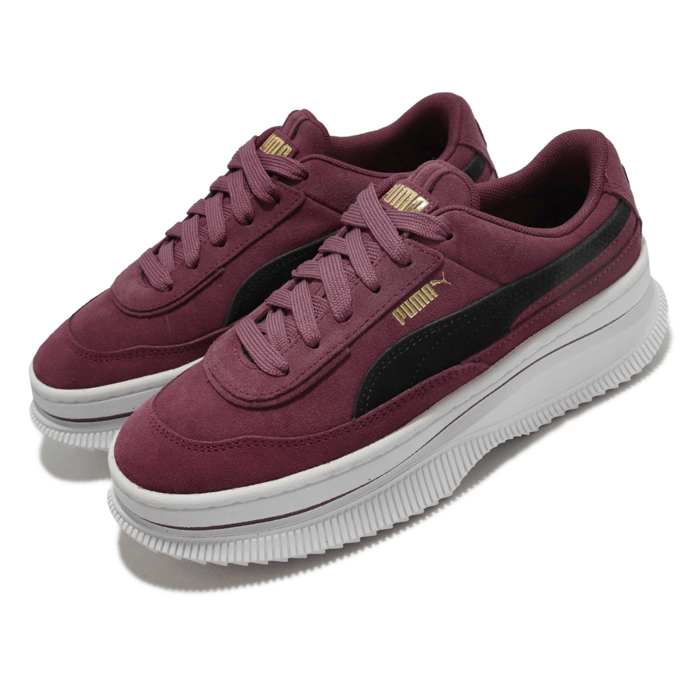 Puma 休閒鞋Deva Suede Wns 女鞋酒紅金標增高厚底麂皮37242306 | 休閒