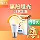 (10入)舞光 LED無段調光燈泡 12W 黃光(暖白)3000K E27 全電壓 2年保固 product thumbnail 1