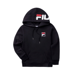 FILA KIDS #肆意極線 長袖連帽T恤-黑色 1TET-8420-BK