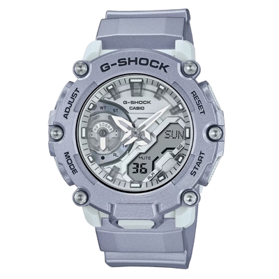 CASIO 卡西歐 G-SHOCK 銀色金屬 未來感 碳核心防護構造_GA-2200FF-8A_47.1mm