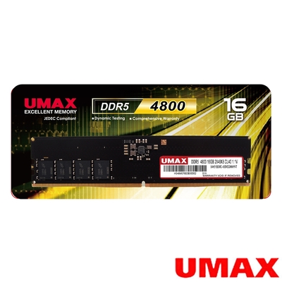 UMAX DDR5 4800 16GB 2048X8 桌上型記憶體